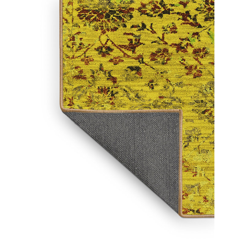 Tapis Mid-Century moderne 2600 jaunes