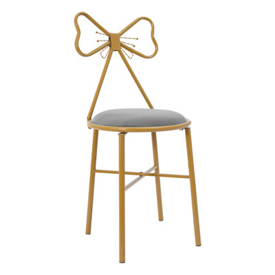 13.39" Modern Chair Anti-Slip Butterfly-Shaped Stool Butterfly Backrest Chair For Dining Makeup