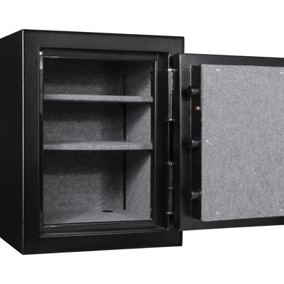 3.51 Cubic Ft Safe With Backup Lock - Enhance Security In Emergencies Secure Your Valuables From Fire Damage And Unauthorized Use
