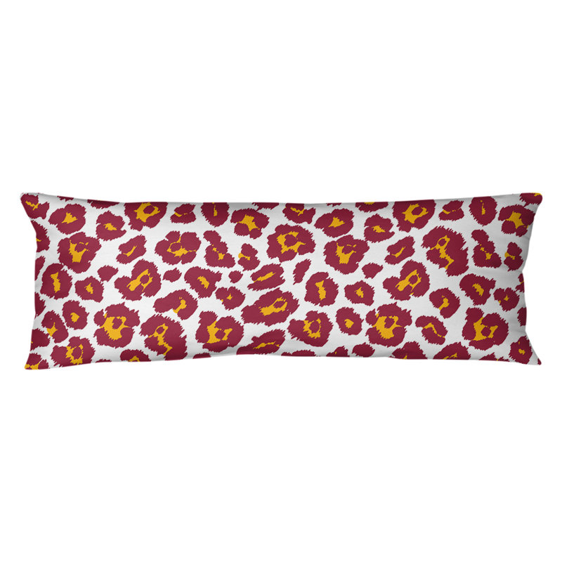 Polyester Medium Pillow, White/Red, Polyester
