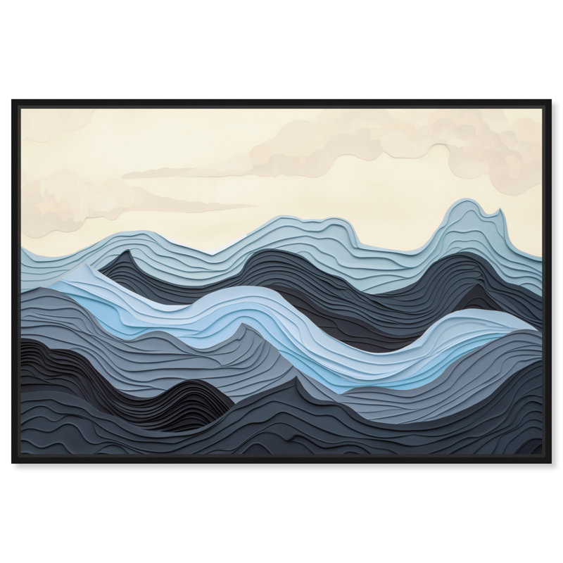 Art mural sur toile 1 "Art Remedy Waverly" 57111, H 21 po x l 31 po, Cadre doré