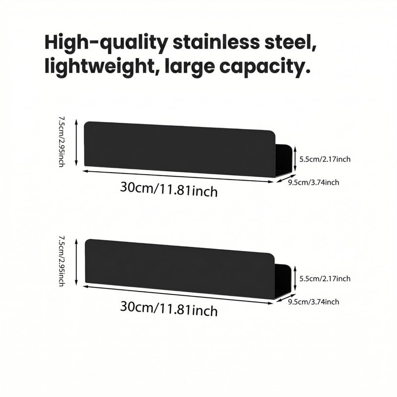 Stainless Steel Wall Bathroom Shelves
