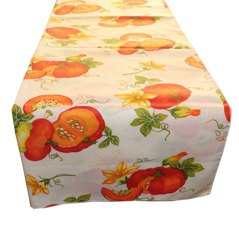 Pumpkin Slices Print Table Runner, Runner 24" x 90"