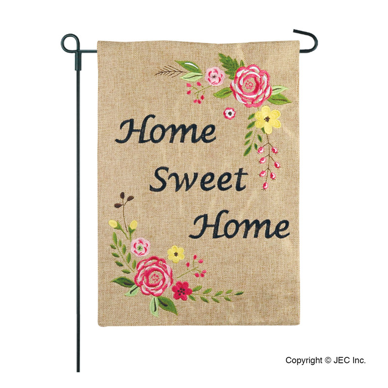 Maison en polyester 21 côtés 21 x 14 po home drapeau de jardin