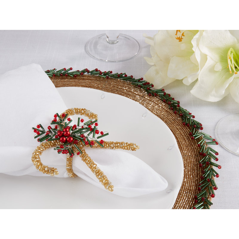 Ensemble de 4 serviettes de table Winter Wonderland, Or