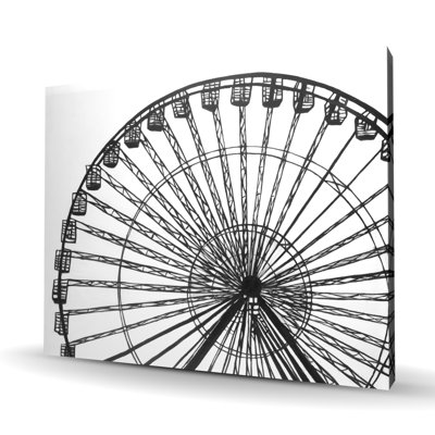 Grande roue monochrome - Toile noire et blanche pour la décoration intérieure