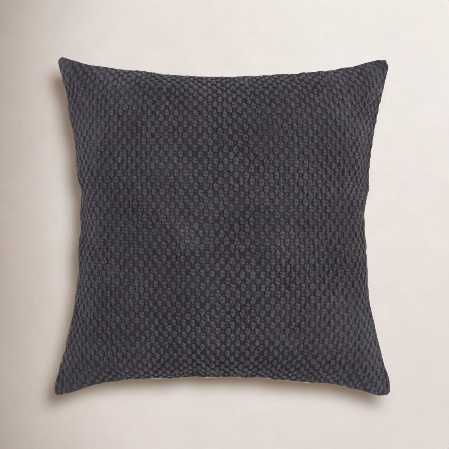 Saskia Embroidered Throw Pillow, Black