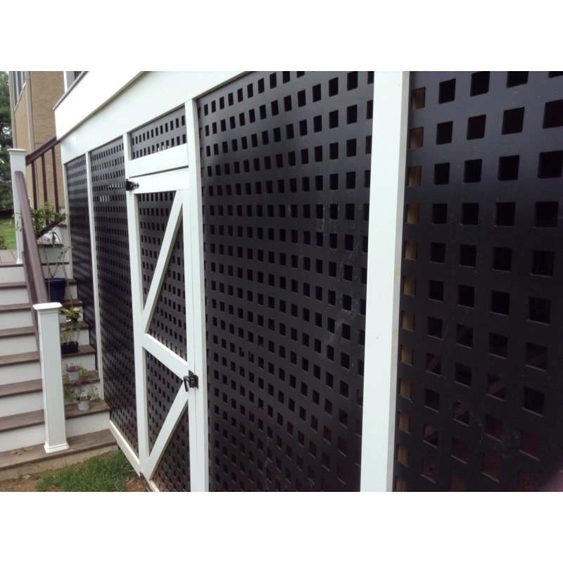 48'' x 32'' Square Vinyl Privacy Screen, Black