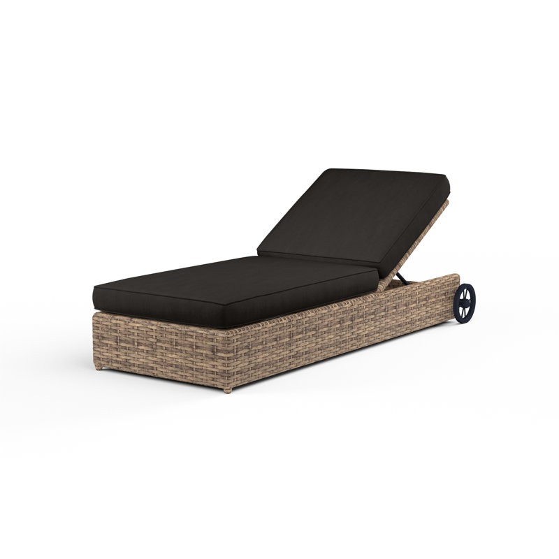 Havana Outdoor Patio Chaise Lounge, Spectrum Carbon Sunbrella®