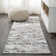 Swirl Marbled Abstract Gray/Black Rug