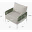 Chaise d'extérieur en aluminium Sylva