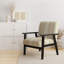 Fauteuil d'appoint rembourré à motifs crème