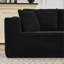Canapé modulaire en L noir avec méridienne faisant face à la droite, sans assemblage, pour des espaces confortables-1258601901