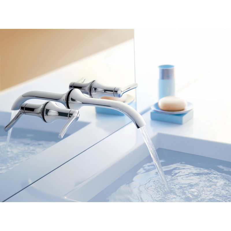 Fina Wall Mounted Bathroom Faucet, Chrome