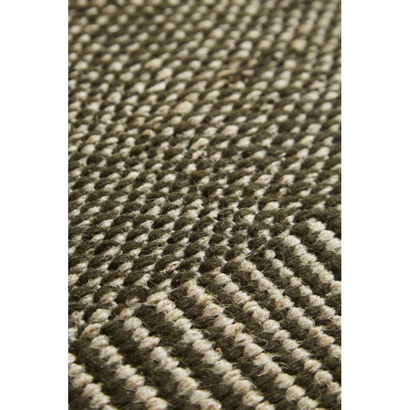 Moss Green Rombo Rug, Rectangle 2'9" x 4'5"