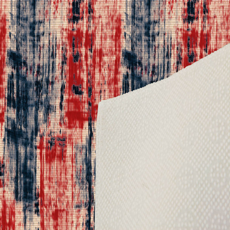 Stylish Woven Carpet (4 x 6 ft), 100% Polyester, 0.4 in Pile Height | Antibacterial, Non-Slip Underside | Machine Washable, 3D Digital Printing | Perfect for Living Room, Bedroom, and Home Decor