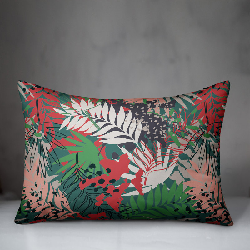 Housse et insert de coussin rectangulaire d'extérieur Jungle