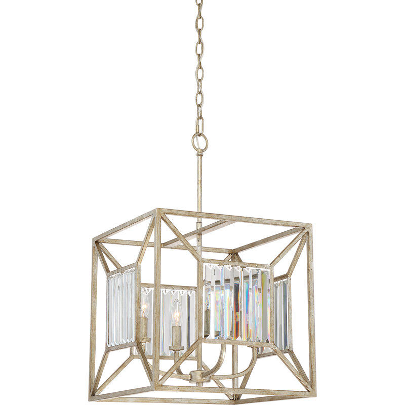 Steward 4 - Light Gold Square/Rectangle Pendant