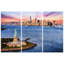 New York View ABC - Ensemble de 3 peintures sans cadre sur verre