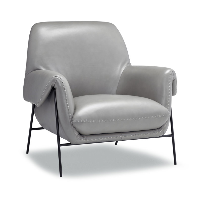Cherish 27" Wide Top Grain Leather Armchair