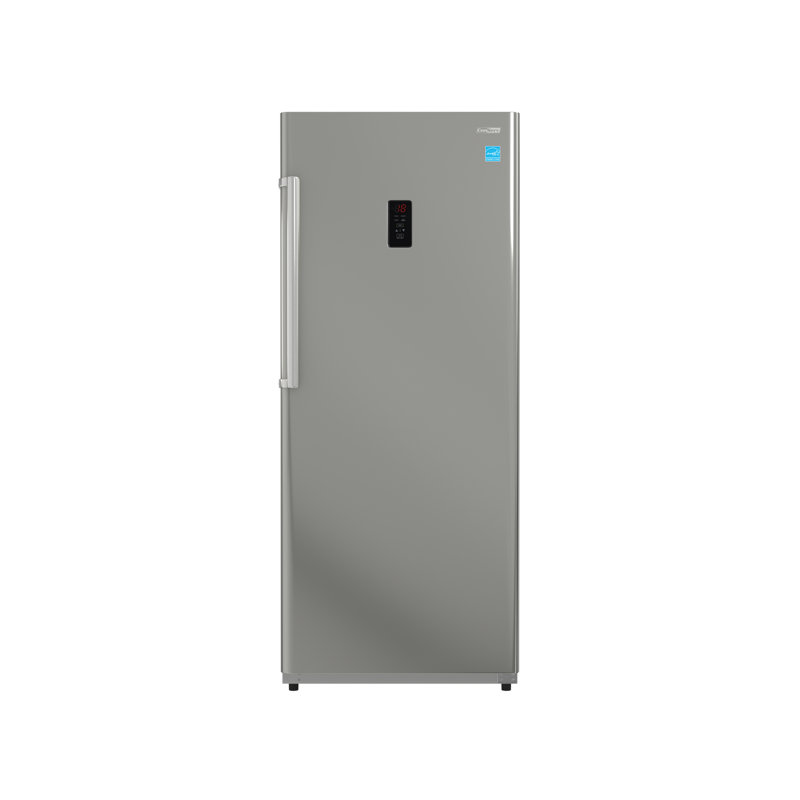 Conserv 14cf Upright Freezer CONVERTIBLE REF Garage Ready E-Star 28in wide 110V, Stainless Steel