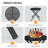 Black Patio Steel Folding Round Side Table