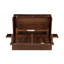 Lit escamotable double avec port USB et tablettes amovibles de chaque côté, lit escamotable en pin massif pour bureau personnel, chambre d'amis