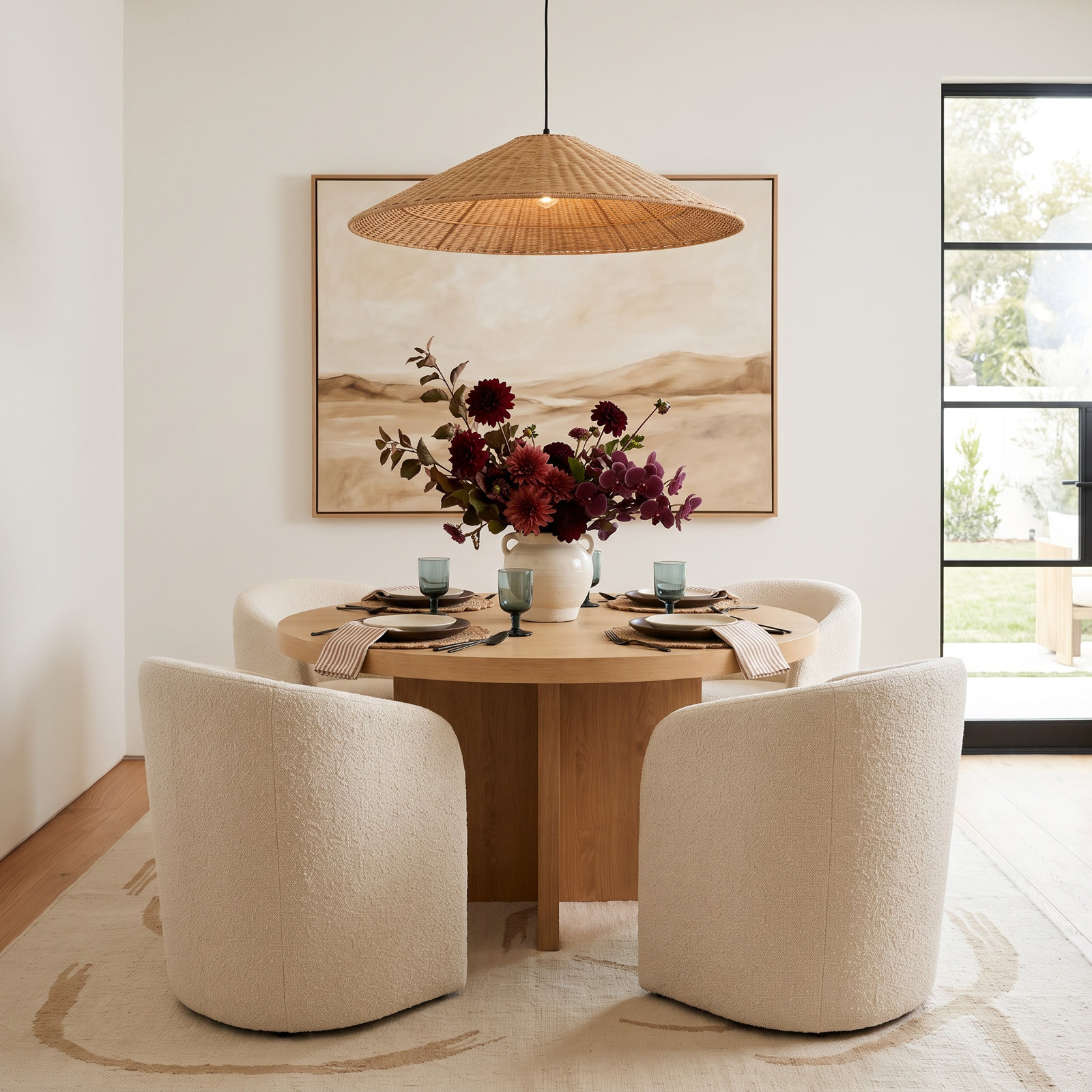 Crosby 54" Dining Table, Natural