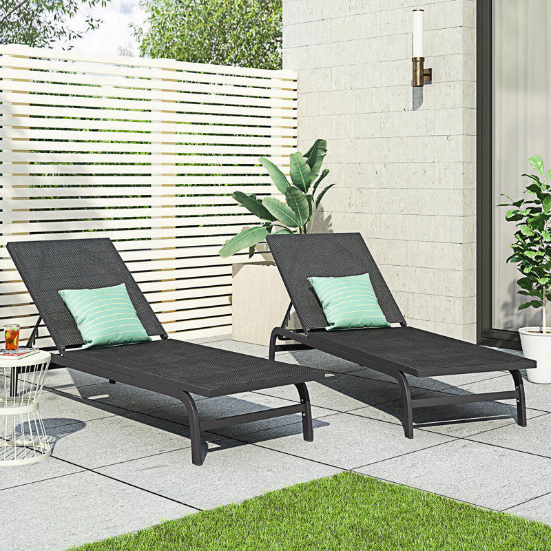 Comfortable Chaise Lounge For Relaxing Outdoors With Stylish Design, Dark Gray