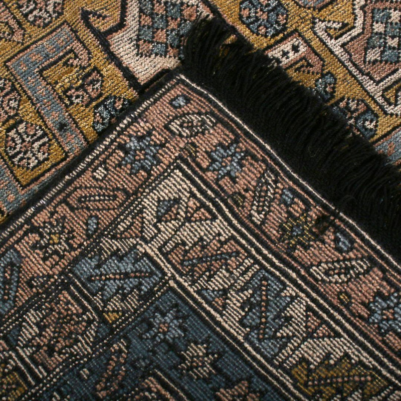 Rug & Kilim’S Burano Kuba Style Geometric Beige Brown Wool Custom Rug, Rectangle 10' x 14'