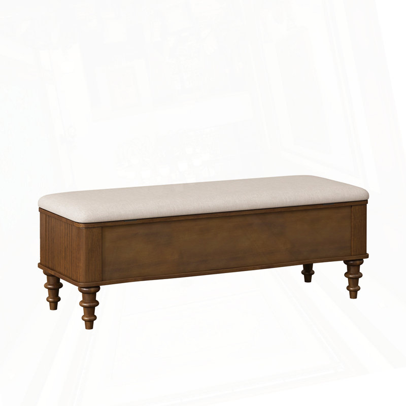 Banc de rangement multifonctionnel 50,8 po, Noyer