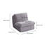 Chaise ergonomique stable en velours côtelé gris avec repose-pieds