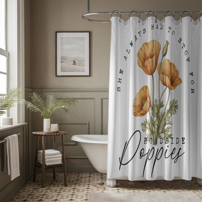 Floral Power - 1 Piece Standard Shower Curtain