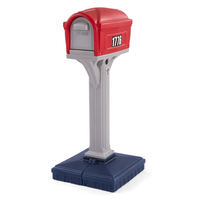 Plastic Post Mounted Mailbox with Magnetic Closure