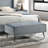 Mavela Wide Wale Corduroy Upholstery Bench, Blue-2058046763