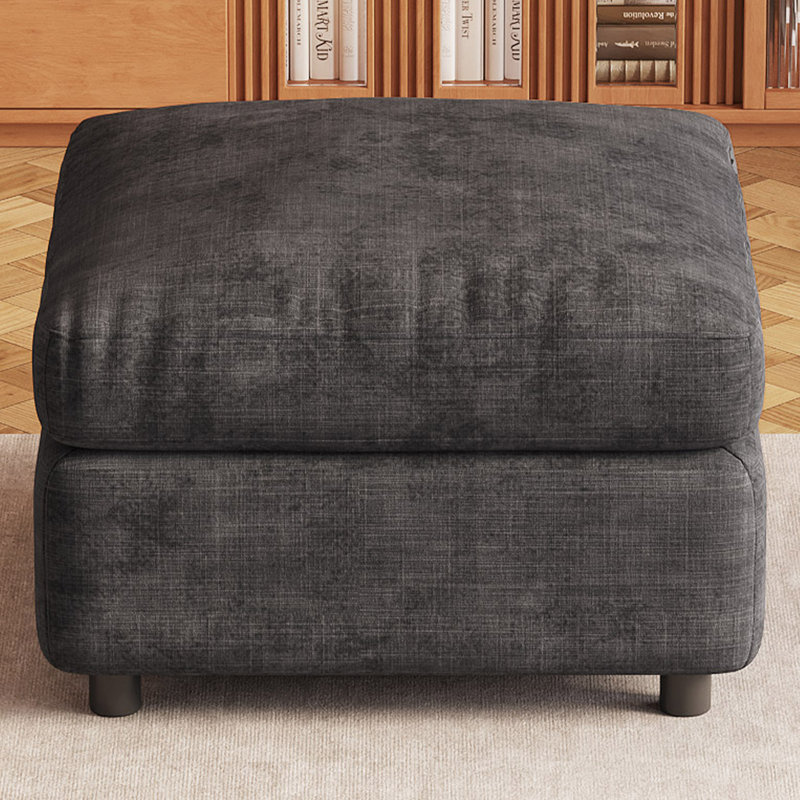 Repose-pieds rectangulaire avec rangement, gris foncé, salon, Gris