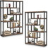 69.29" H X 39.37" W Steel Geometric Bookcase