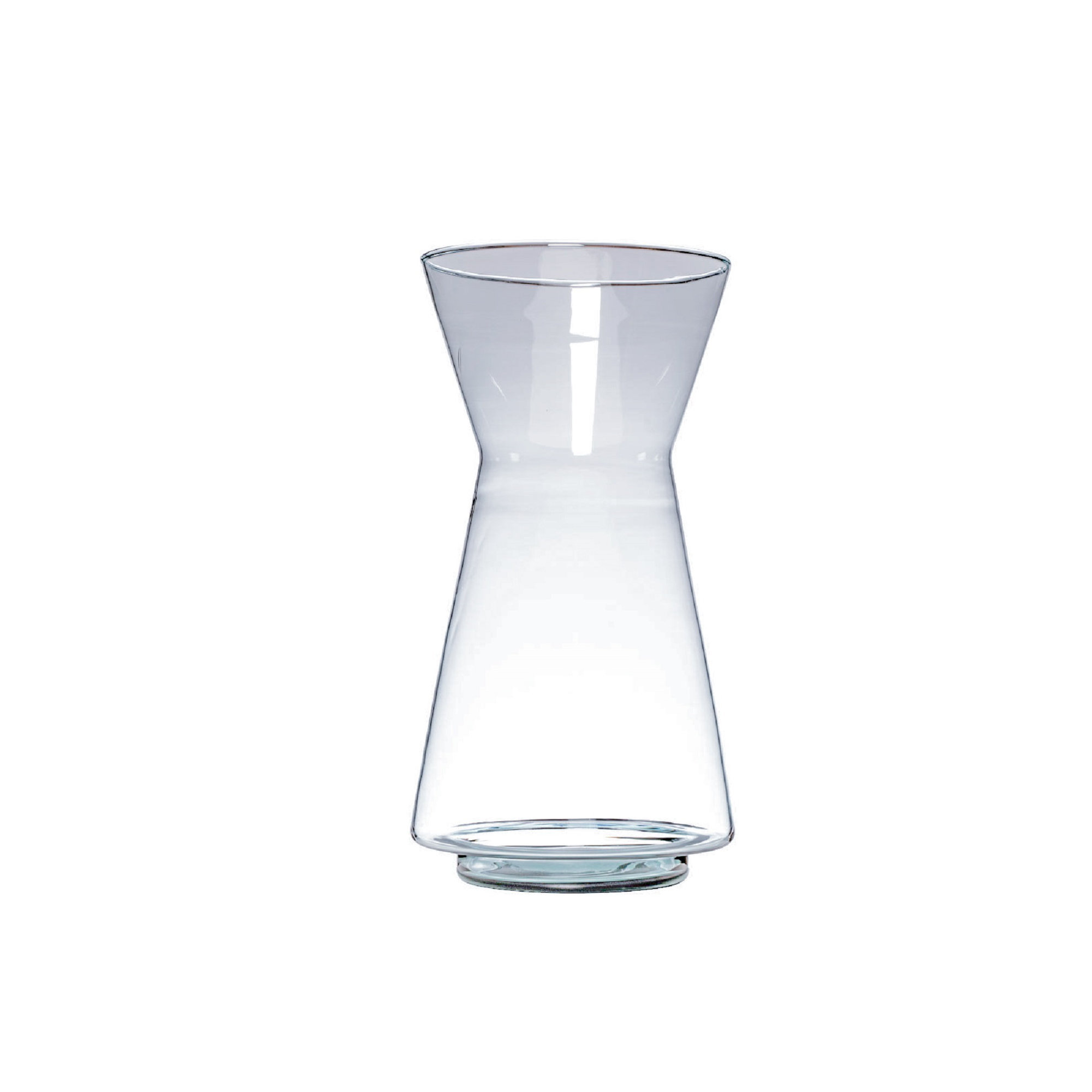 Rianne Mouthblown Recycled Glass Vase, Clear, 13.78" H x 7.48" W x 7.48" D