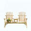 Banc Adirondack pour 2 personnes avec table centrale et dossier haut