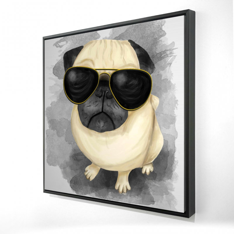 «Pug With Style», H 24 po x l 24 po