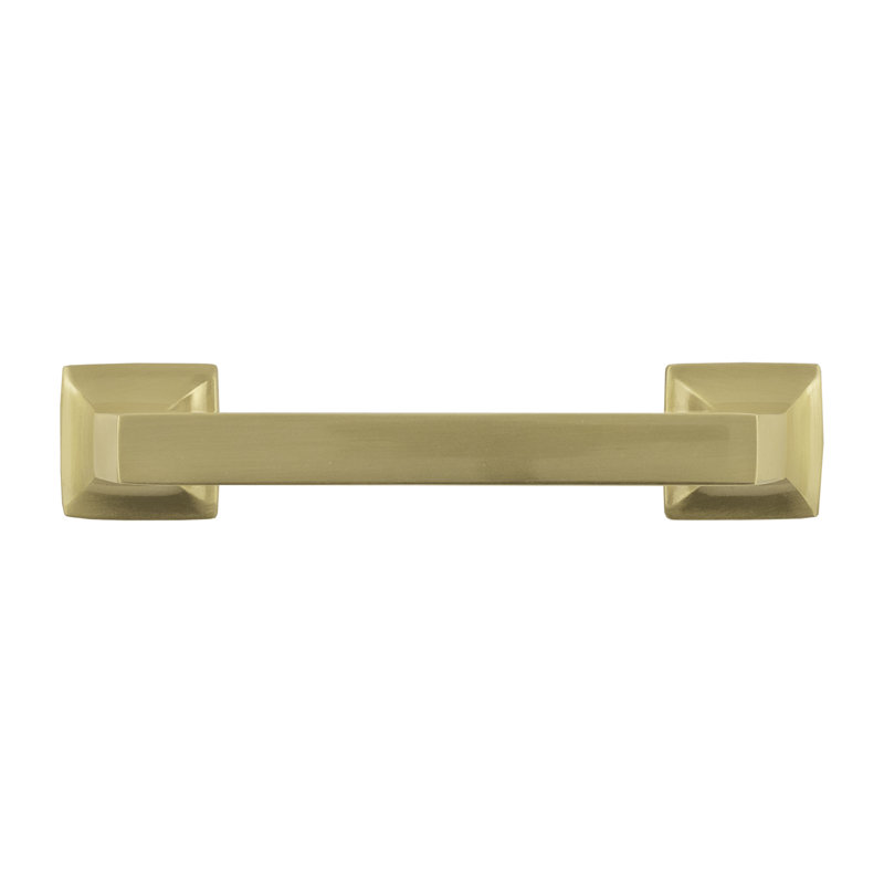 Studio II Bar Pull, 3 3/4", Brushed Golden Brass