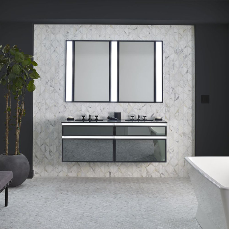 Profiles LED Bath Bar, Matte Black, 2700K