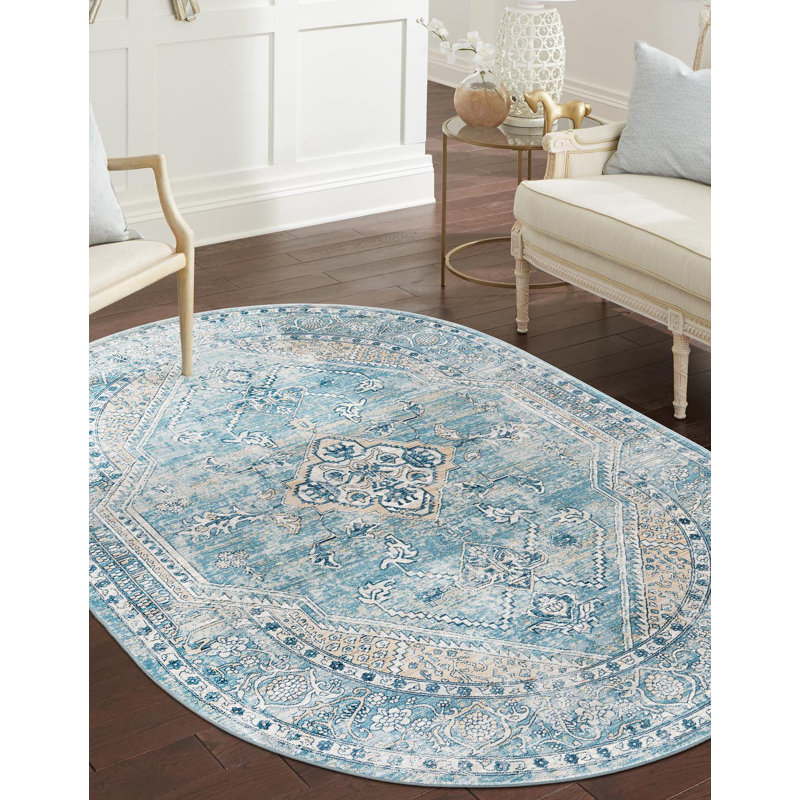 Alabama Oriental Indoor Rug, Oval 4' x 5'11"