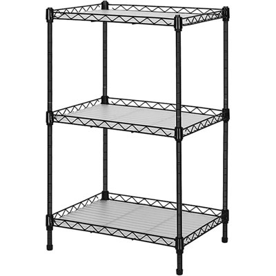 3-tier Wire Shelving - Black