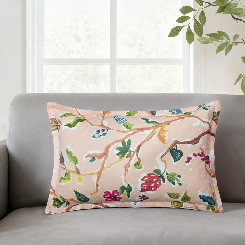 Couvre-oreiller Lauren, Rectangle 12"H x 18"W, Rosé