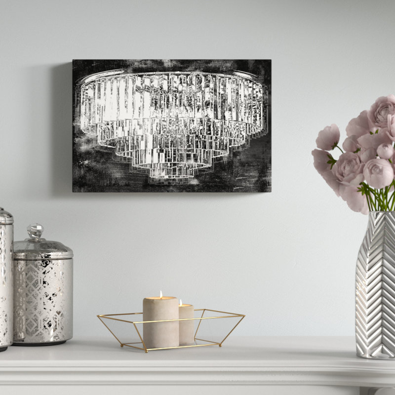 Midcentury Chandelier - Impression sur toile, H 20 po x l 30 po x P 1,5 po