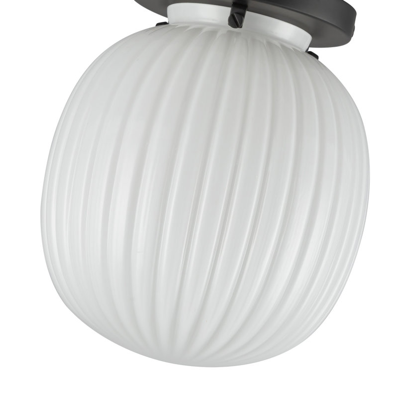 Cherise 7-In Semi-Flush Mount, Black