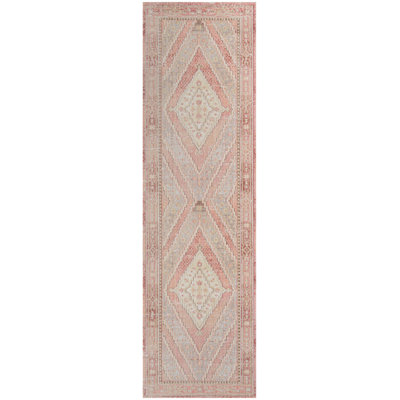 Tapis rose à motif géométrique Allerone