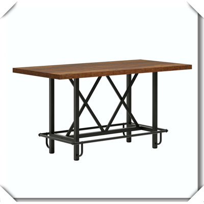 Rustic Sturdy Easy Assembly Pub Bar Counter