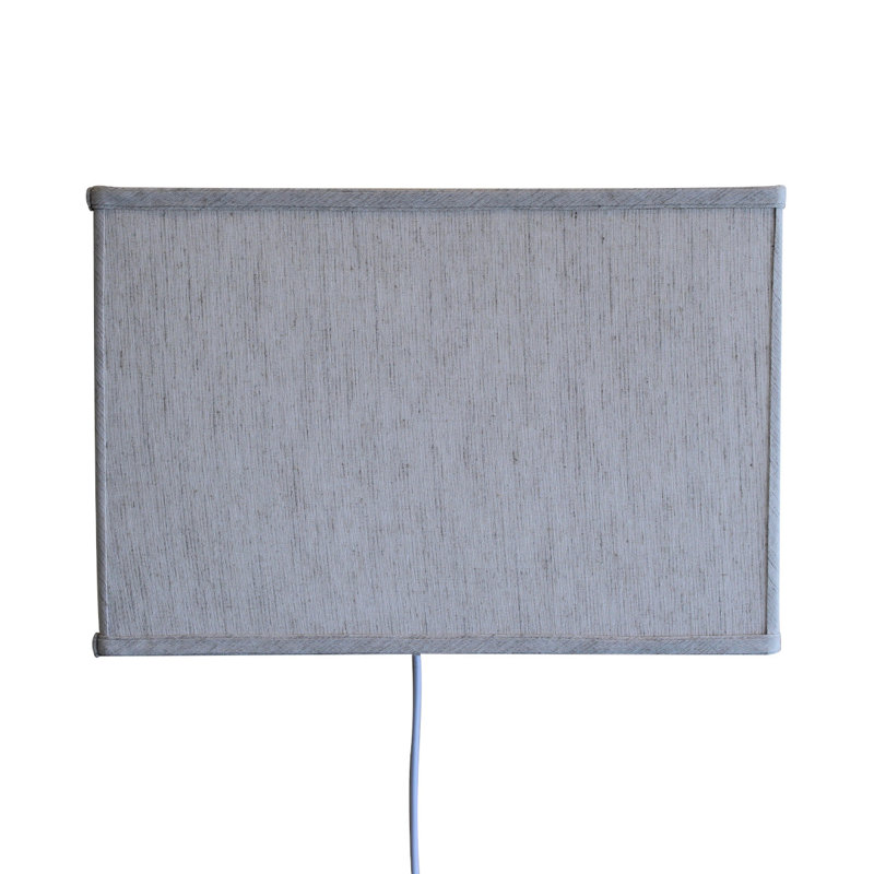 11'' H x 10'' W Linen Rectangle Wall Sconce Shade, Textured Oatmeal